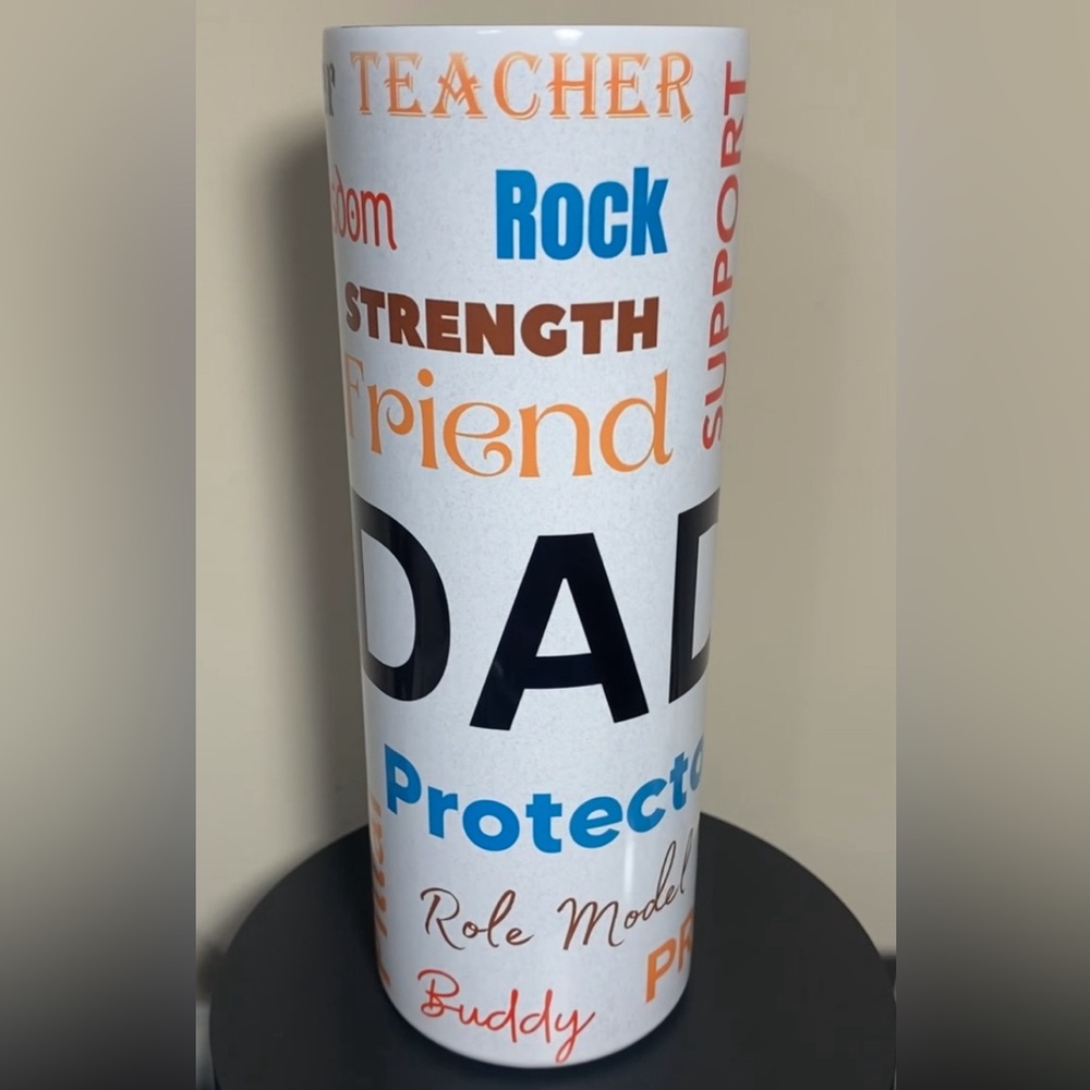 Multicolor Dad Themed Tumbler